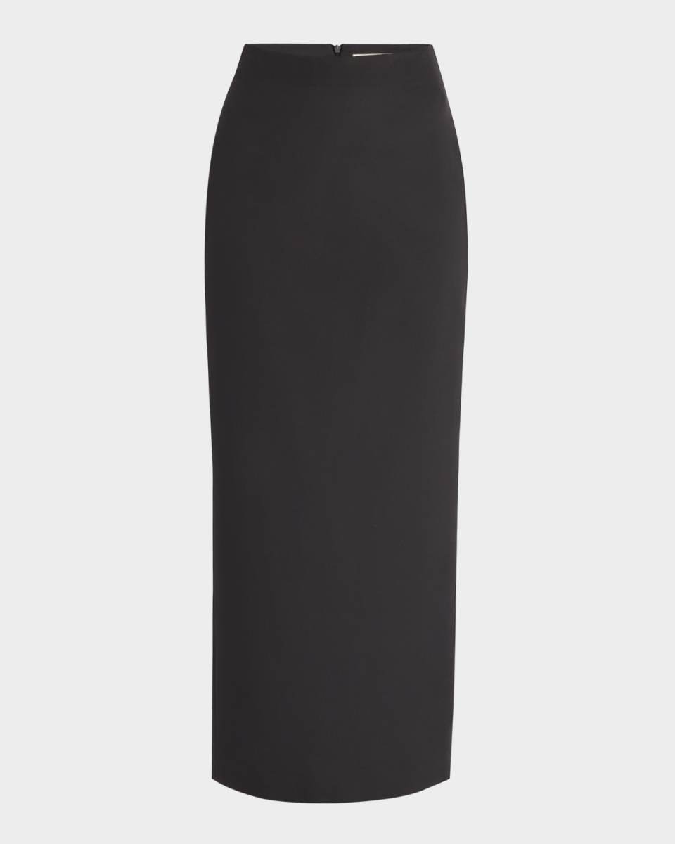 Bartelle Long Wool Pencil Skirt